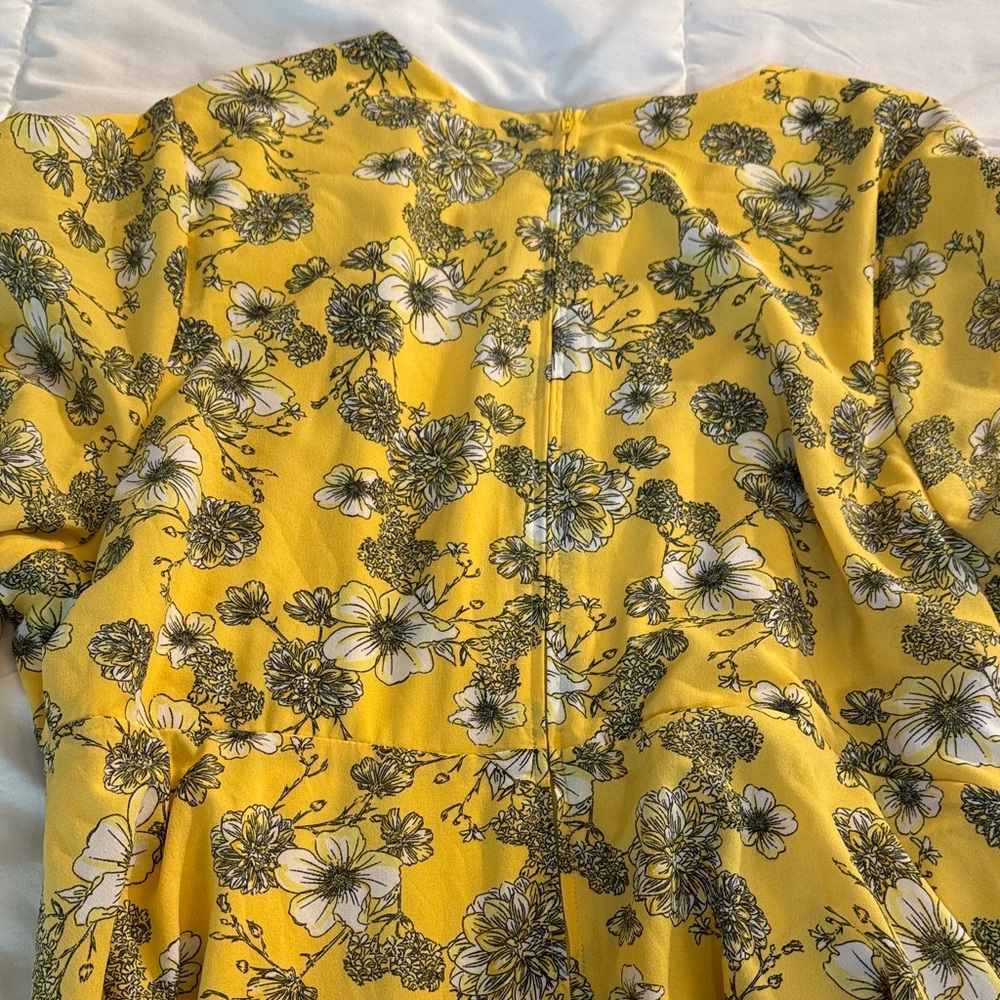 Torrid Yellow Floral Women’s Dress - Picture 10 of 11
